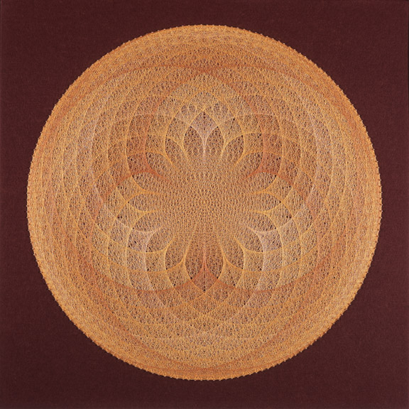 String Art Golden Lotus String Mandala